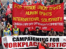 ການແຫ່ຂະບວນຢູ່ຫລາຍປະເທດ  ເນື່ອງໃນໂອກາດວັນກຳມະກອນສາກົນ 1/5